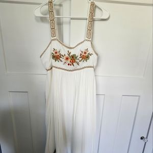Womens midi embroidered dress.  New with tags